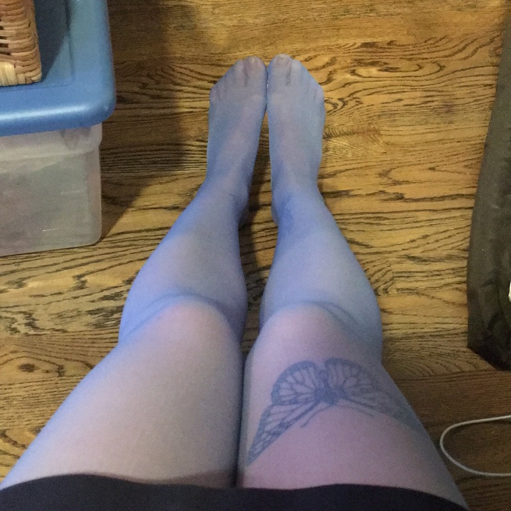 Blue tights, unworn